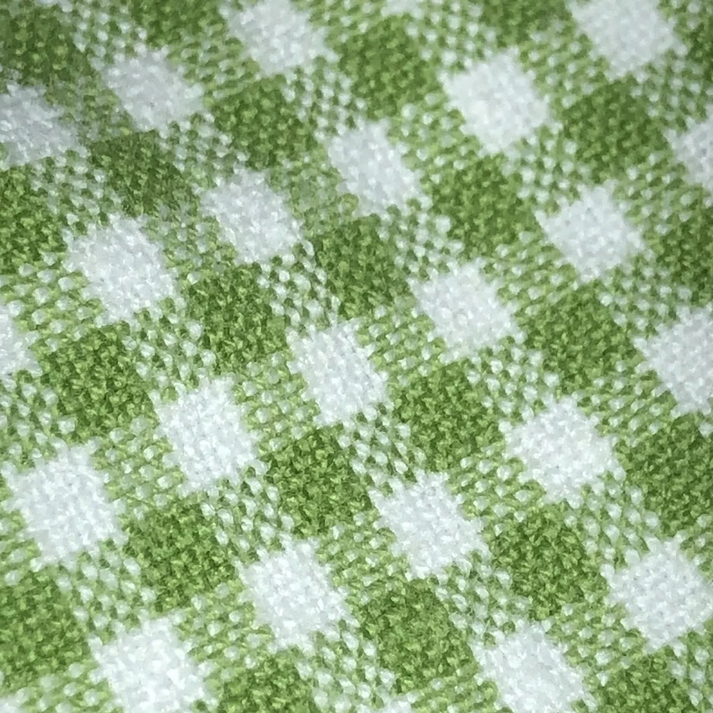 Pottery Barn Kids Sabrina Green and White Gingham Small Drawstring Sham